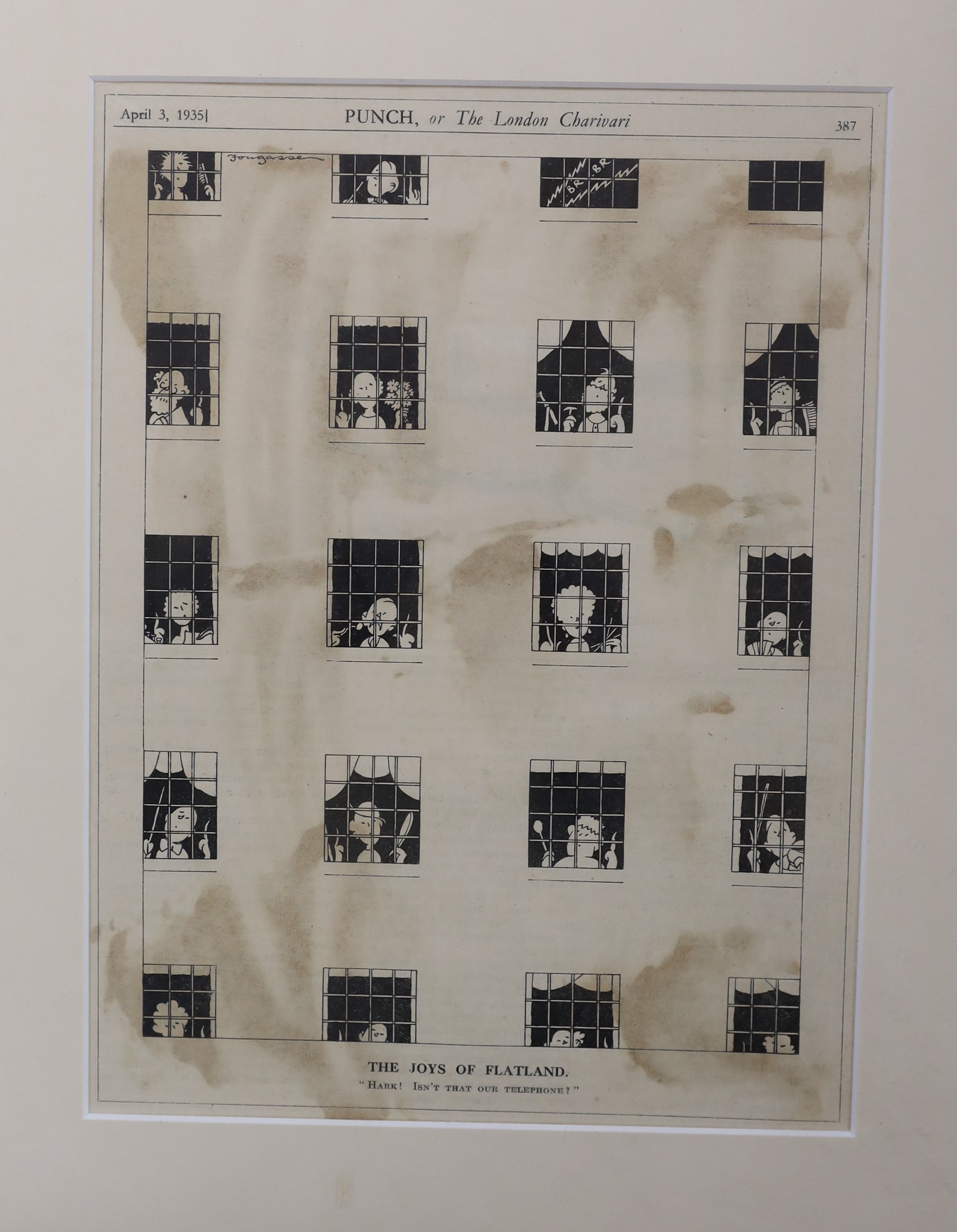 Four William Ridgewell for Punch printed cartoons c.1935, 25 x 19cm